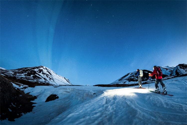 Troll Peninsula is situated in the northern part of Iceland, and is a popular spot for ski touring.