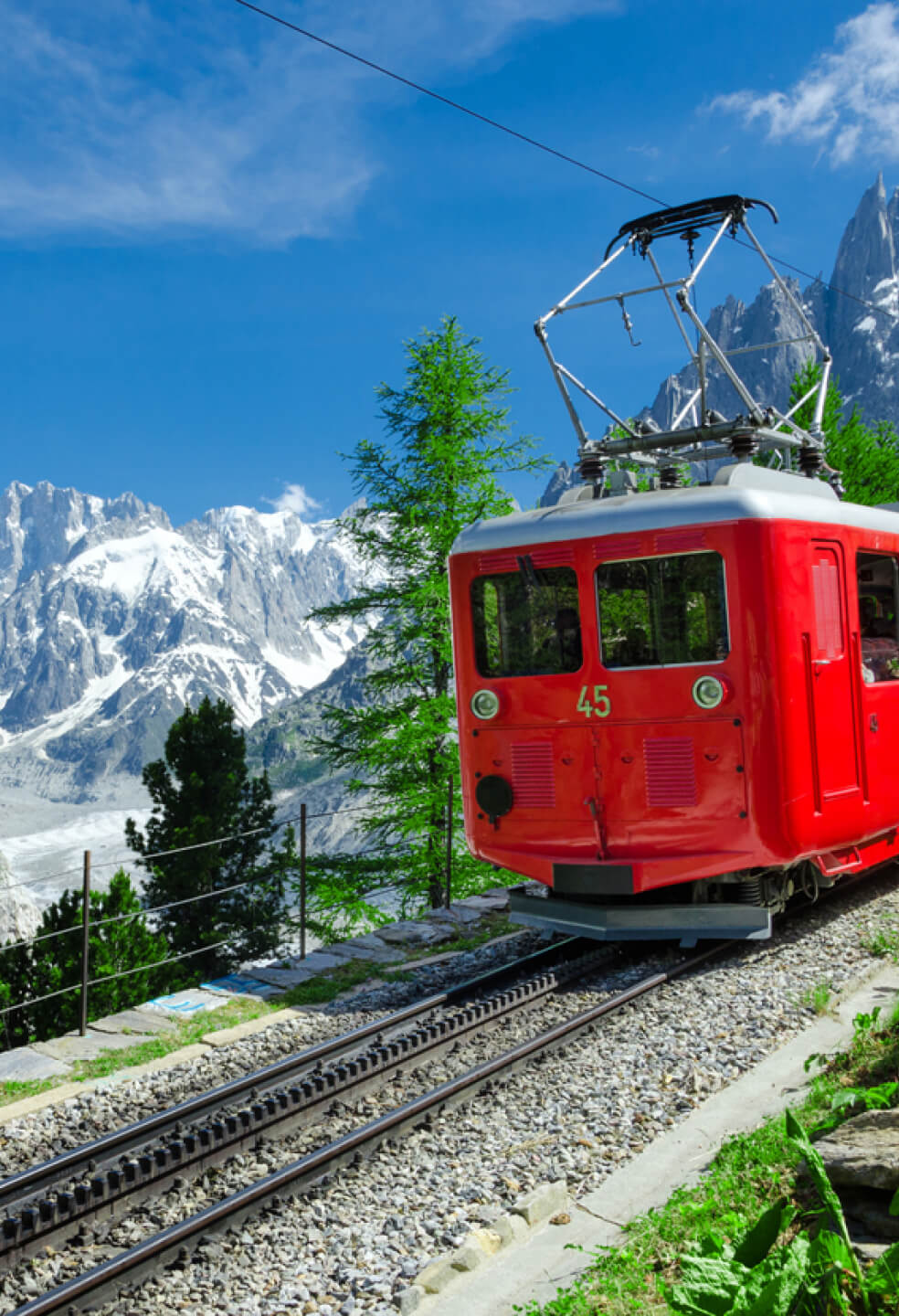 Explore the area around Chamonix on a company retreat with a tramway.