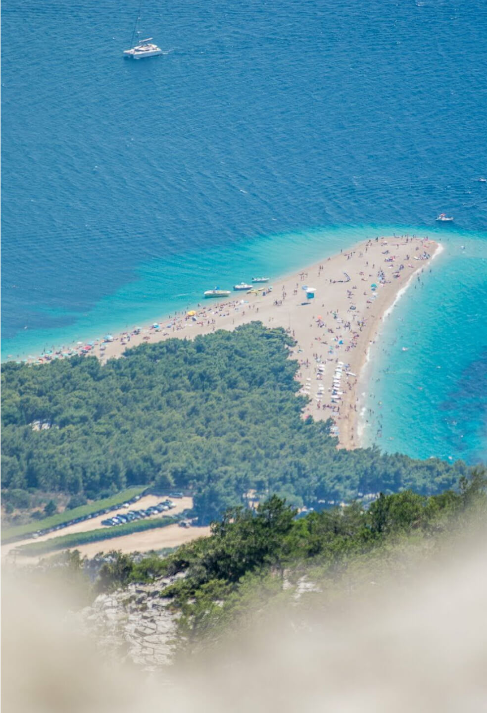 Witness Zlatni Rat the most beautiful (and popular) beach in Croatia.