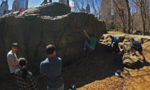 Bouldering in Central Park