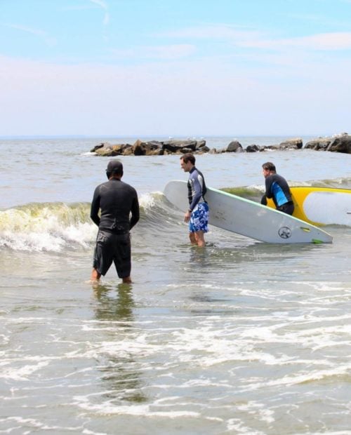 Surfing in the Rockaways, NY