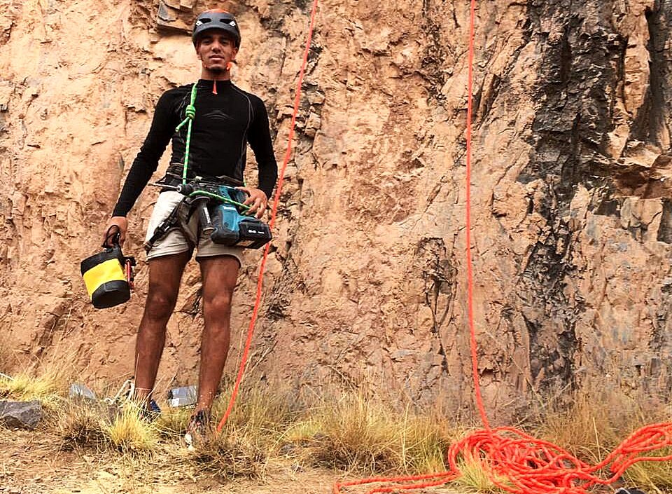 Rock climbing in the Atlas Mountains