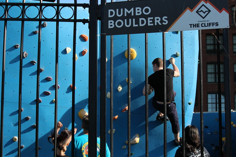 Manhattan’s DUMBO is another great springtime climbing area.