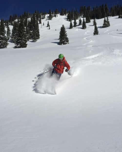 Monarch Pass is a great spot for beginner and intermediate backcountry skiers, with wel-spaced trees and steep bowls.