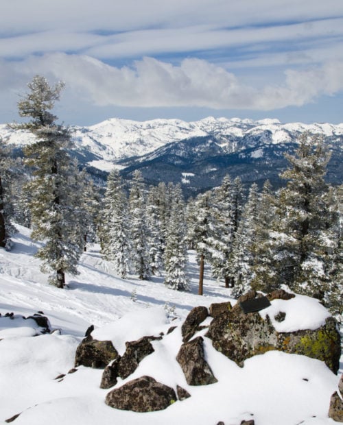 Winter alpine landscape