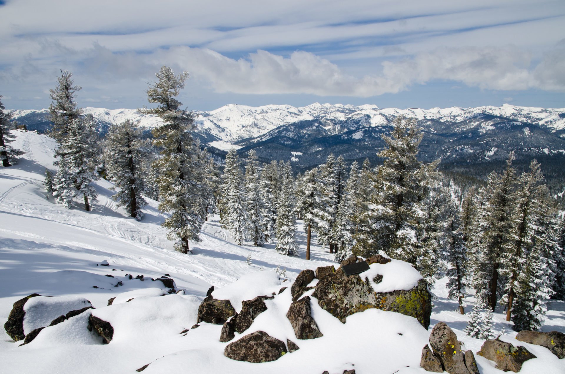 Winter alpine landscape