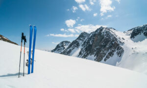 Backcountry skiing La Grave