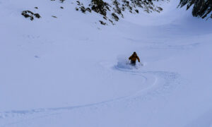 Skiing June Mountain backcountry