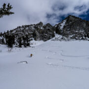 Making fresh ski tracks