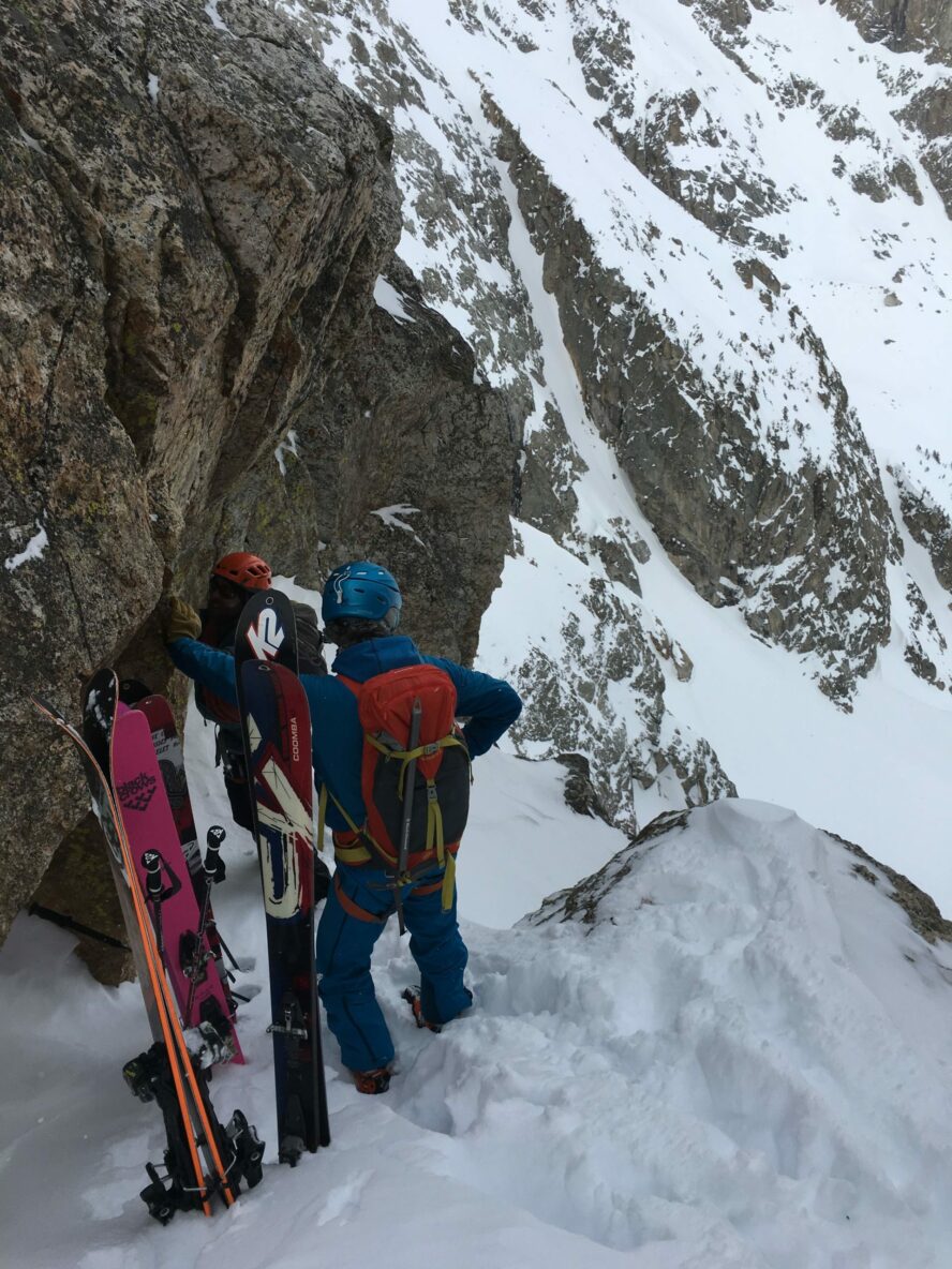 Doug assessing the descent…