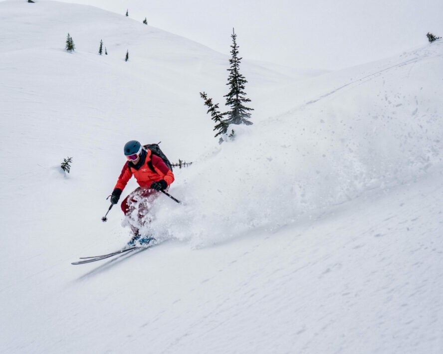 Greg Hill skiing Rogers Pass