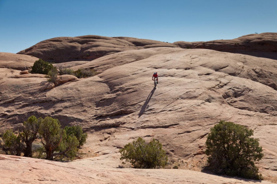 Riding Slickrock MTB trail