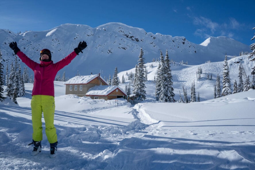 Arrival at the lodge in the Selkirks