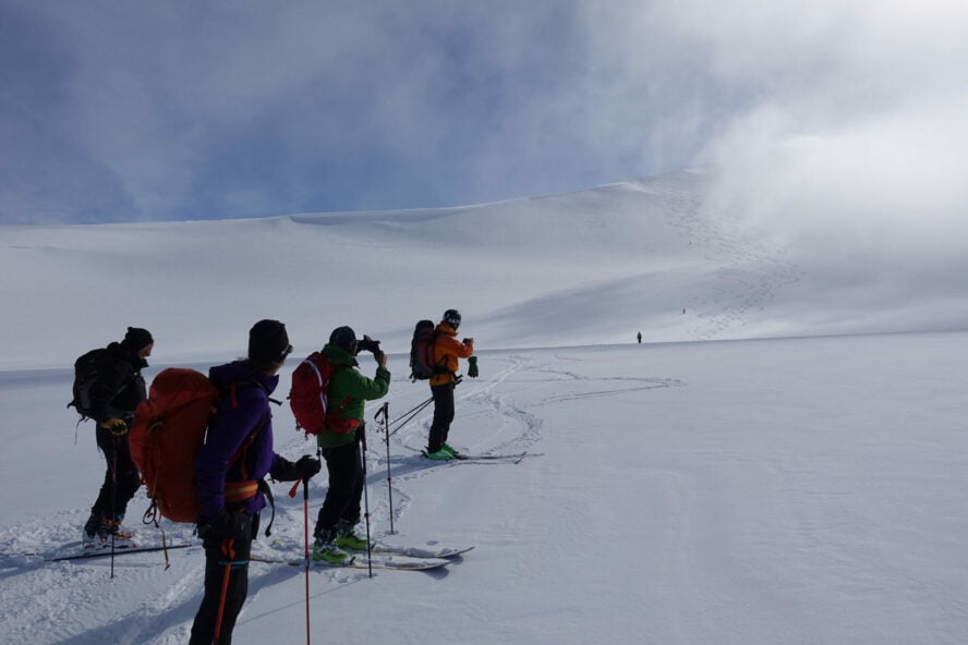 skiing in Svalbard, Norway