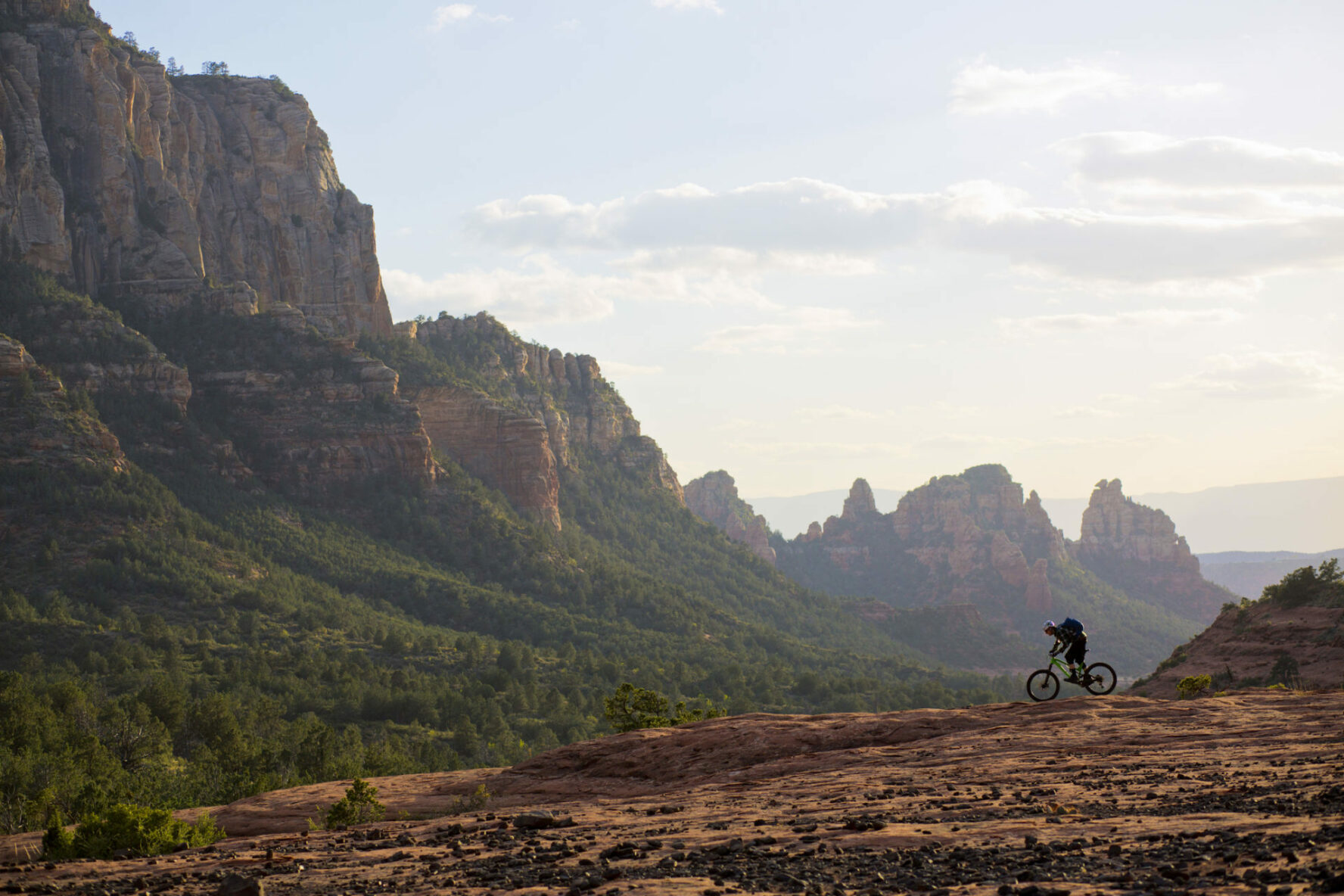 Man cruising on mtb in Sedona