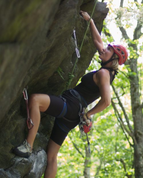 Rumney climbing