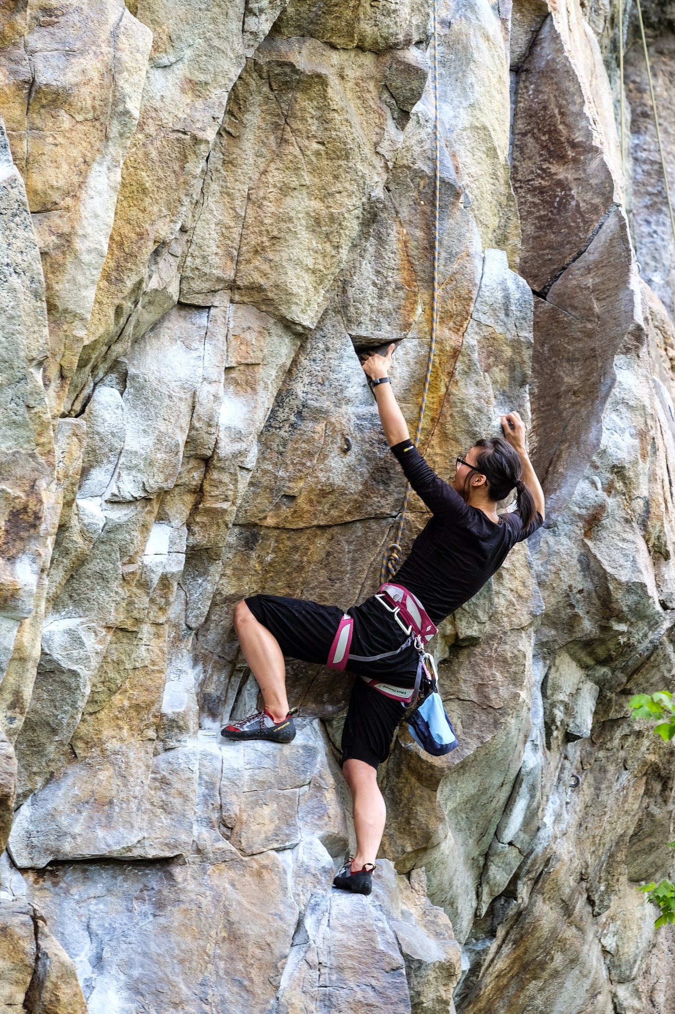 Rumney climbing