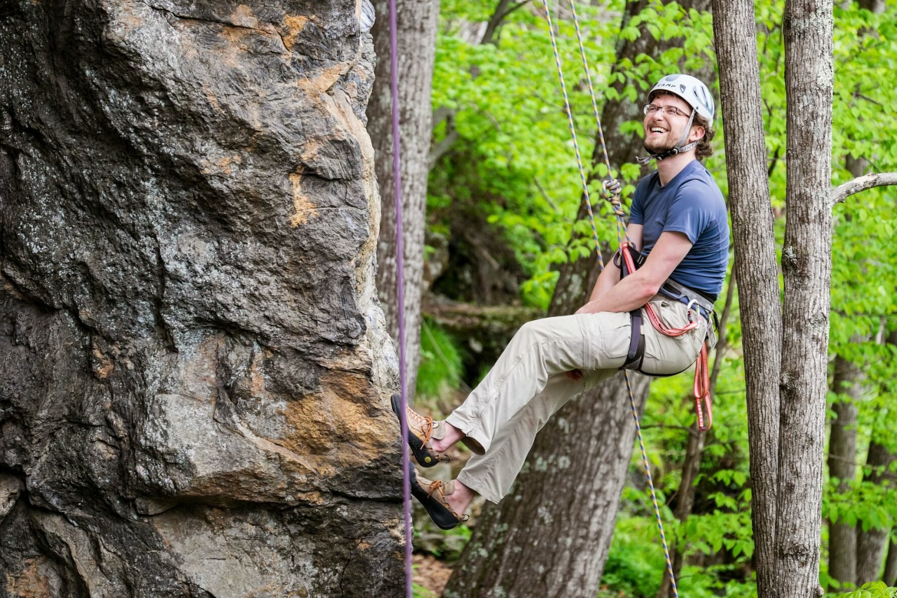 Rumney climbing