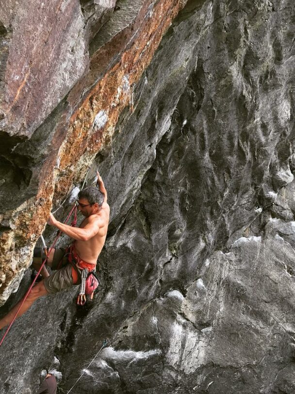 Rumney climbing