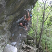 rock climbing at Rumney