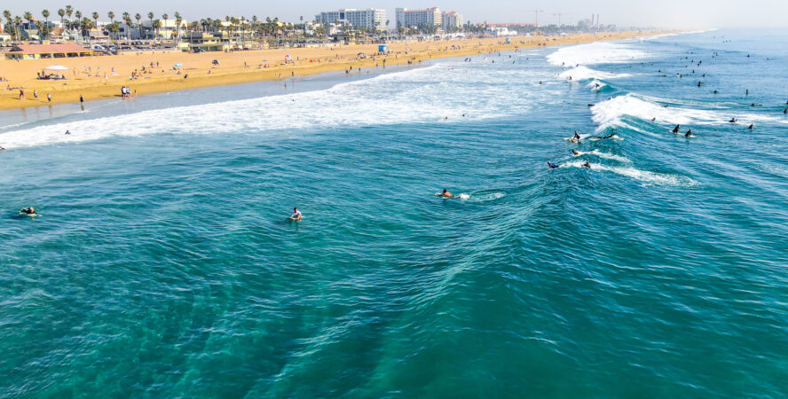 Surf On The Beach Board - Luxury Other Orange