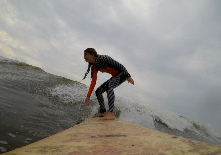 Pleasure point surfing