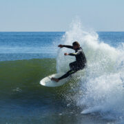 Surfing in Deal, New Jersey