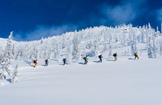 skiing at ymir