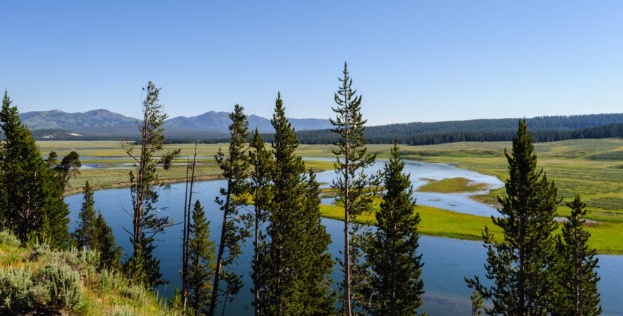 The floor of the Hayden Valley is the remnant of the ancient Yellowstone Lake bed.