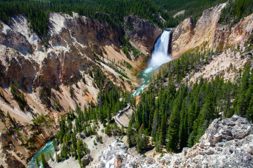 The Lower Falls of the Yellowstone River.