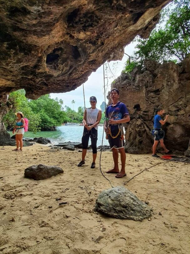 Rock climbing in Railay, Thailand