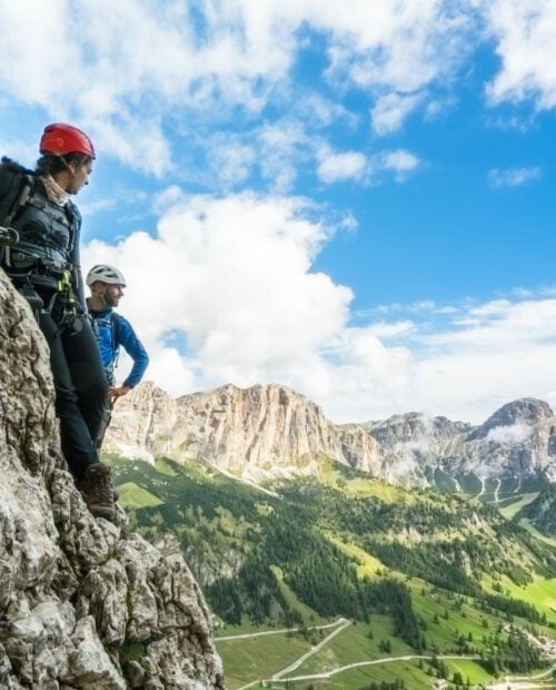 Via Ferrata climbing in the Dolomites