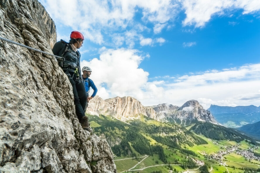 Via Ferrata climbing in the Dolomites