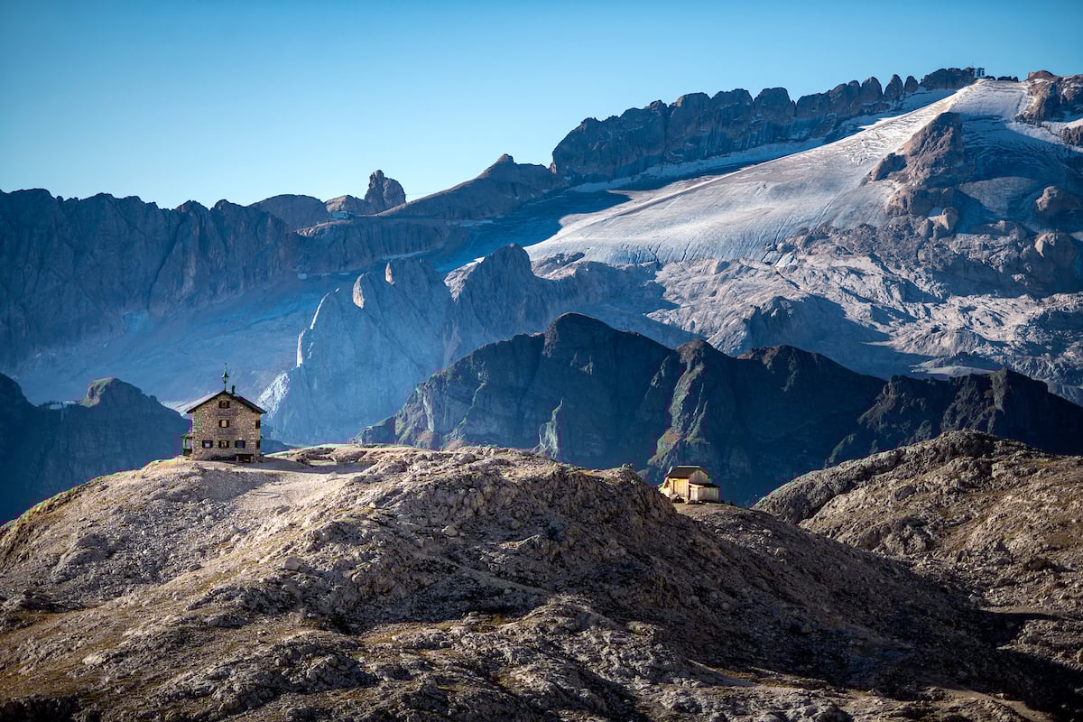 Hut views in the Dolomites