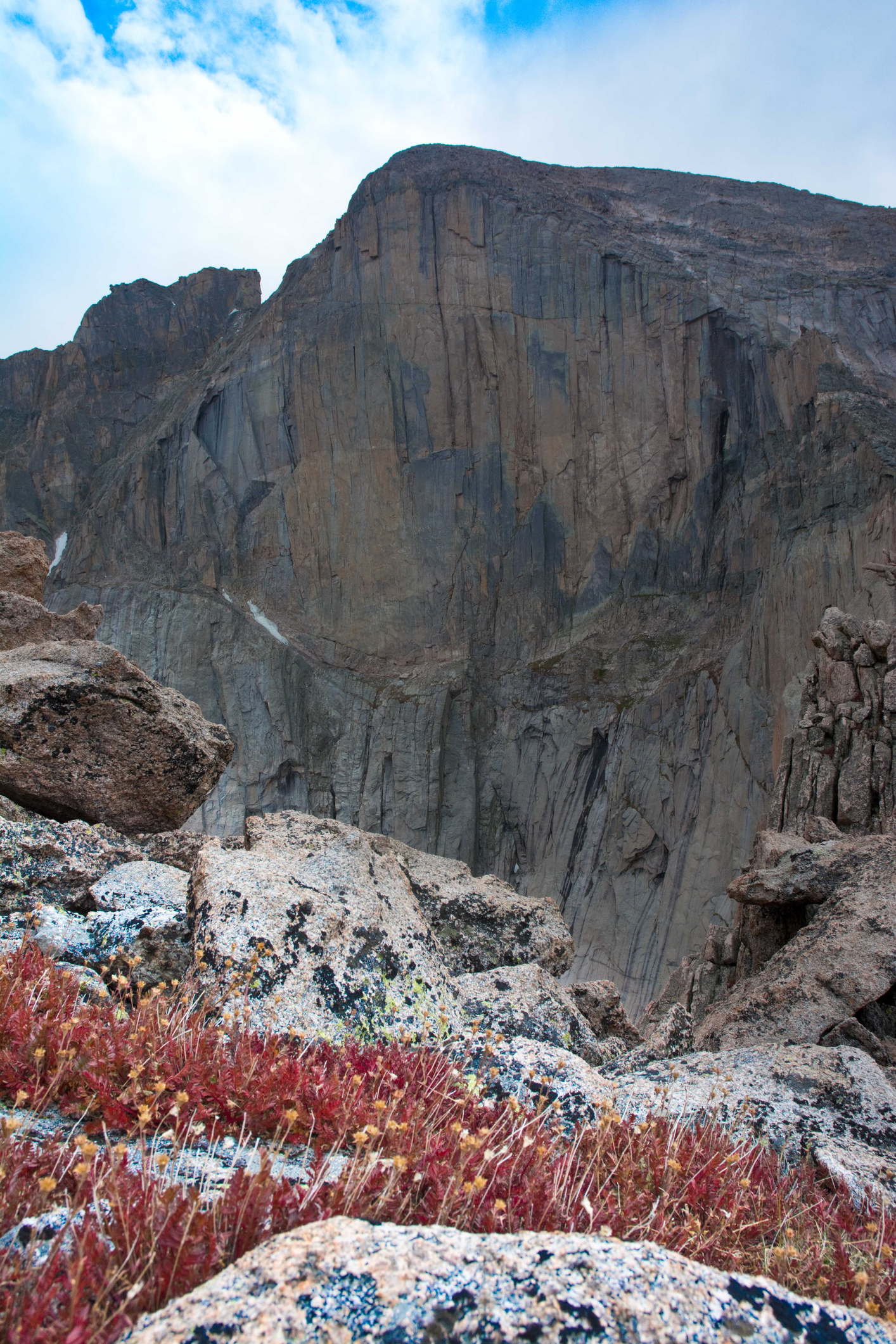 Longs Peak Mountain rocky and dangerous area