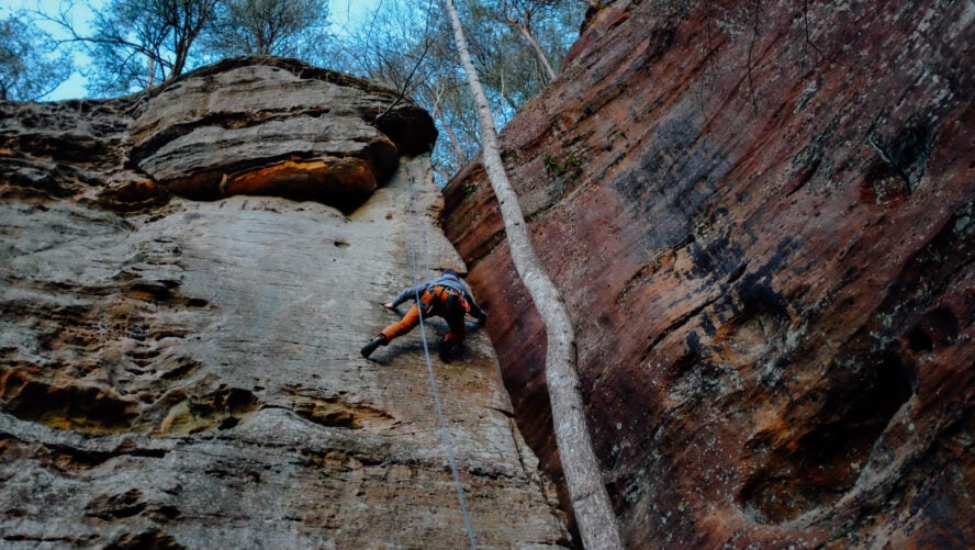 red river gorge rock climbing