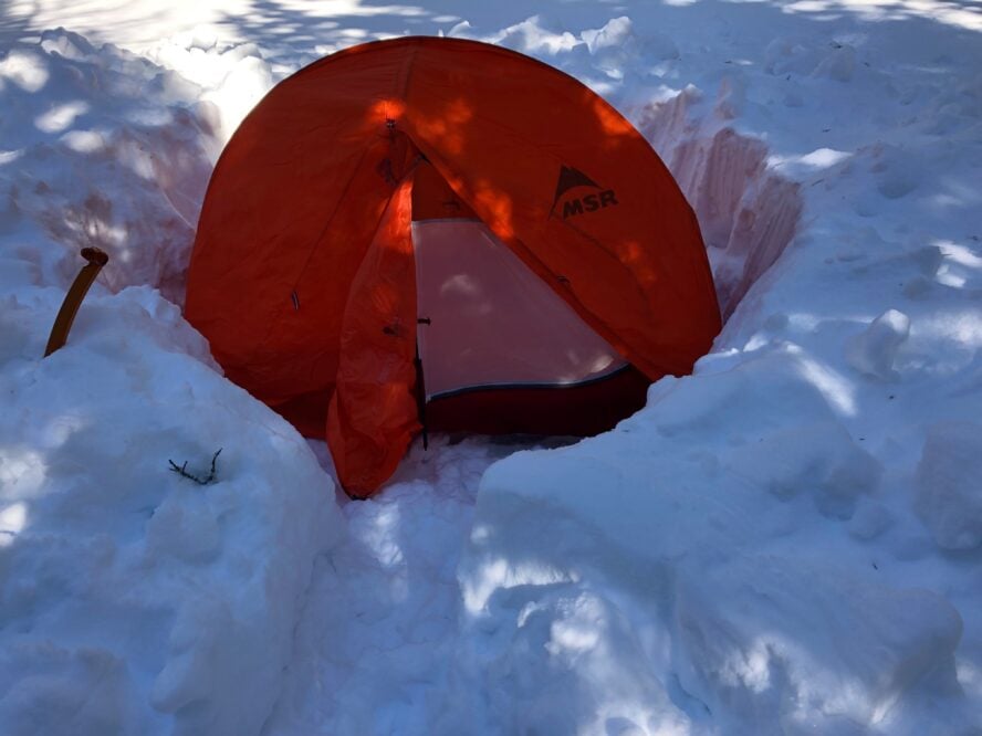 winter camping tent