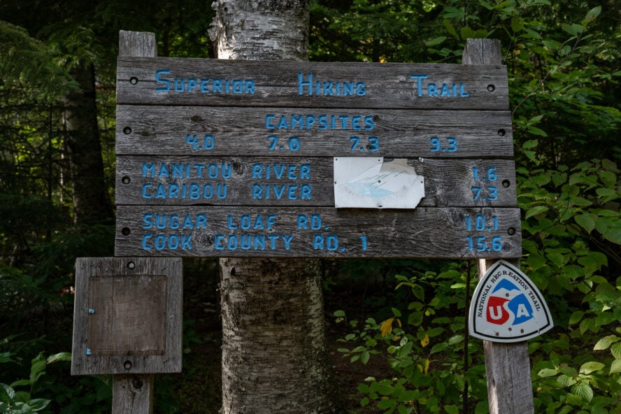 the Superior Hiking Trail sign