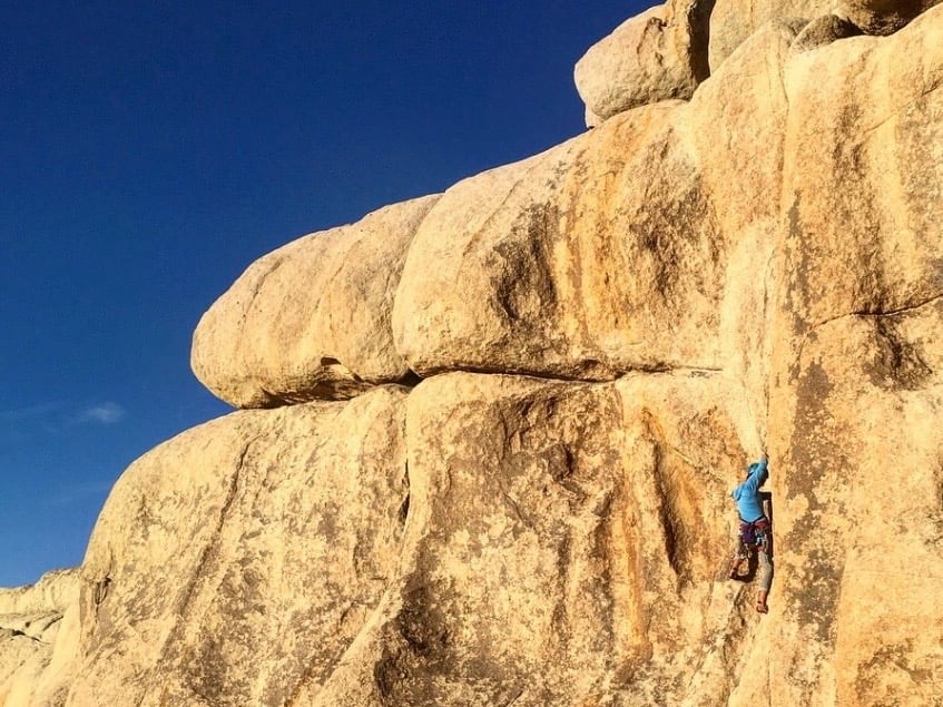 traditional rock climbing joshua tree