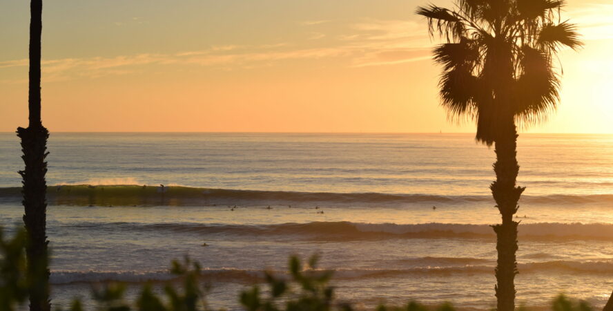 Sunset surfing in San Clemente.