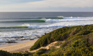 A beach overlooking the epic waves of Jeffreys Bay.