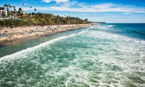 The surf town of San Clemente in Southern California.