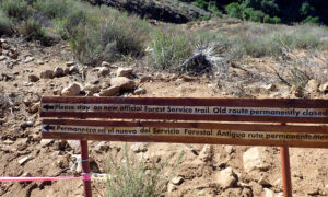 The Three Sisters Falls trail is well-marked with signs telling you which way to go.