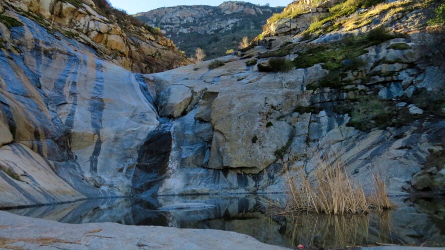 The Middle Three Sisters Falls during a drought year.