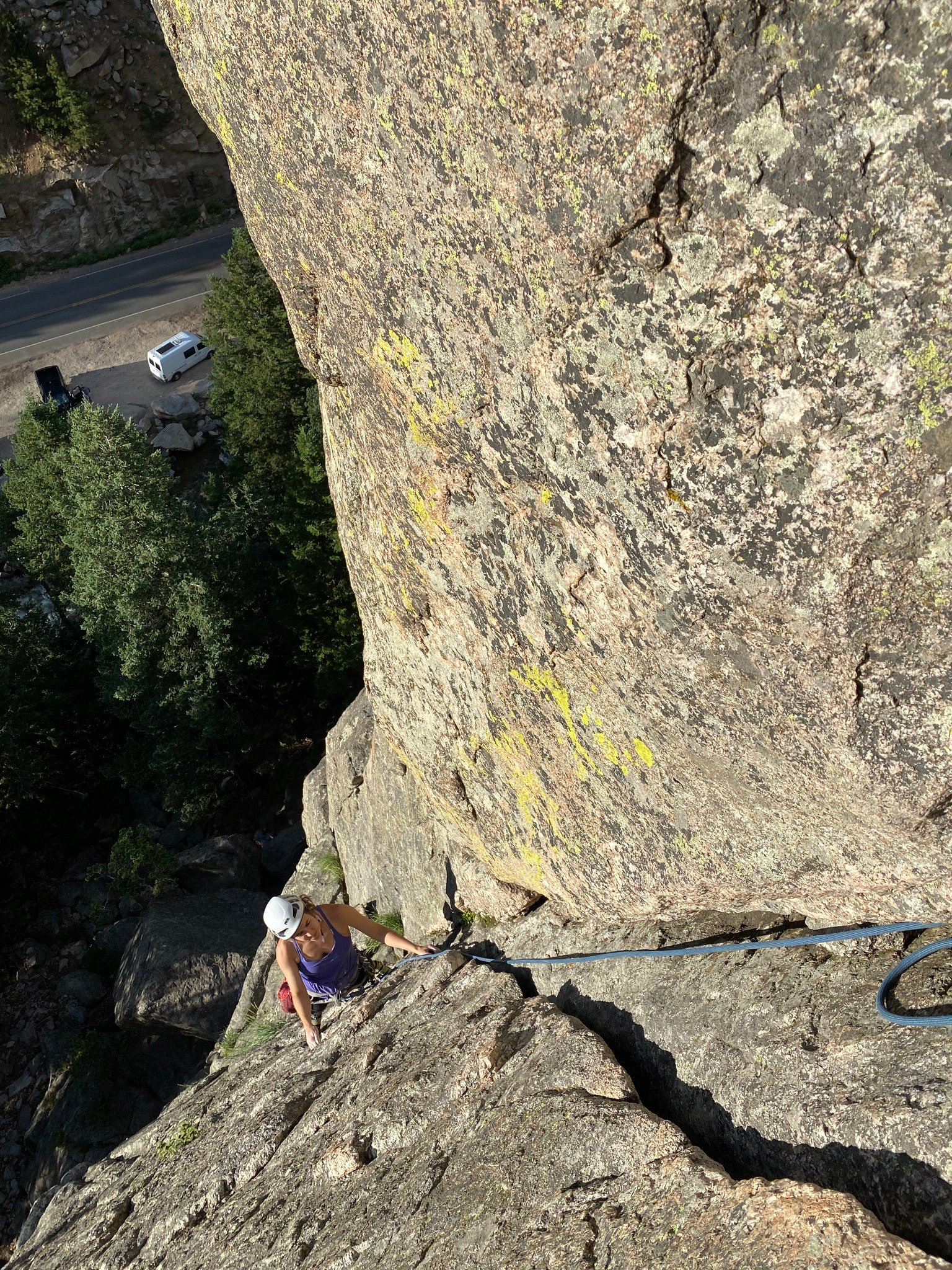 Climbing in Boulder Canyon, Denver