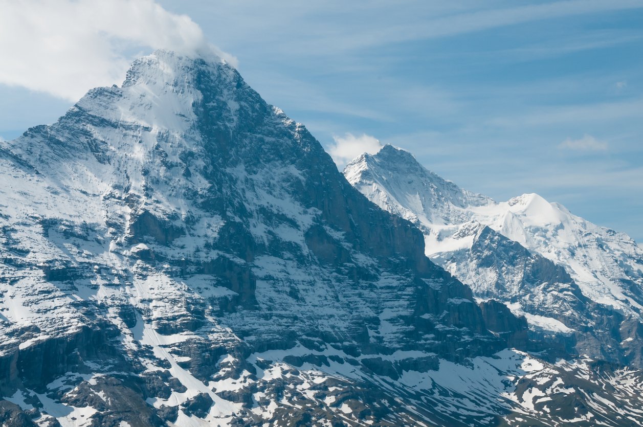 Eiger Mountain and the North Face in Switzerland.