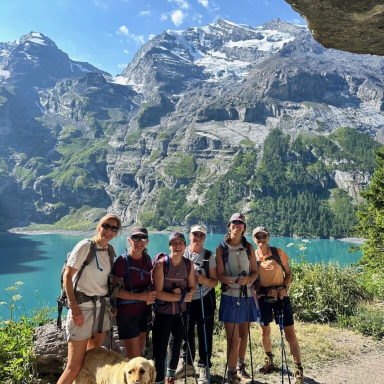 Group hiking women