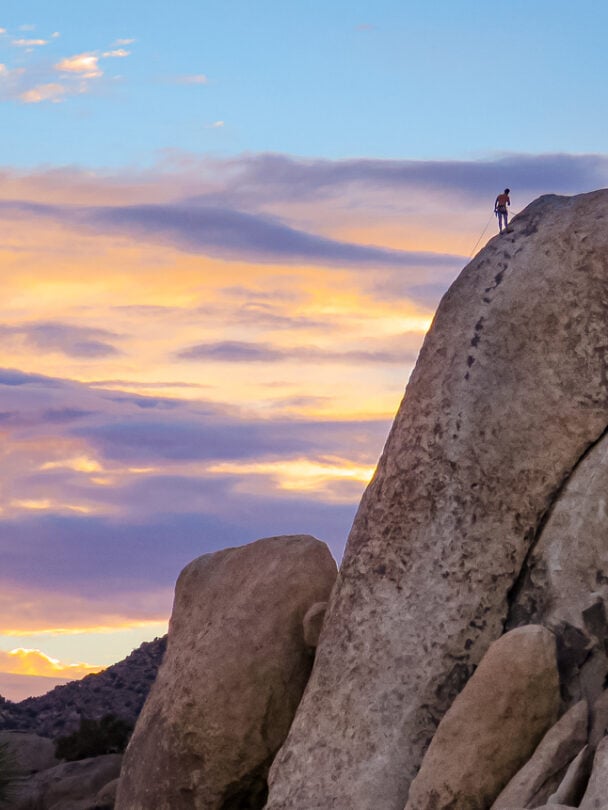 Rock climbing tour in Joshua Tree.