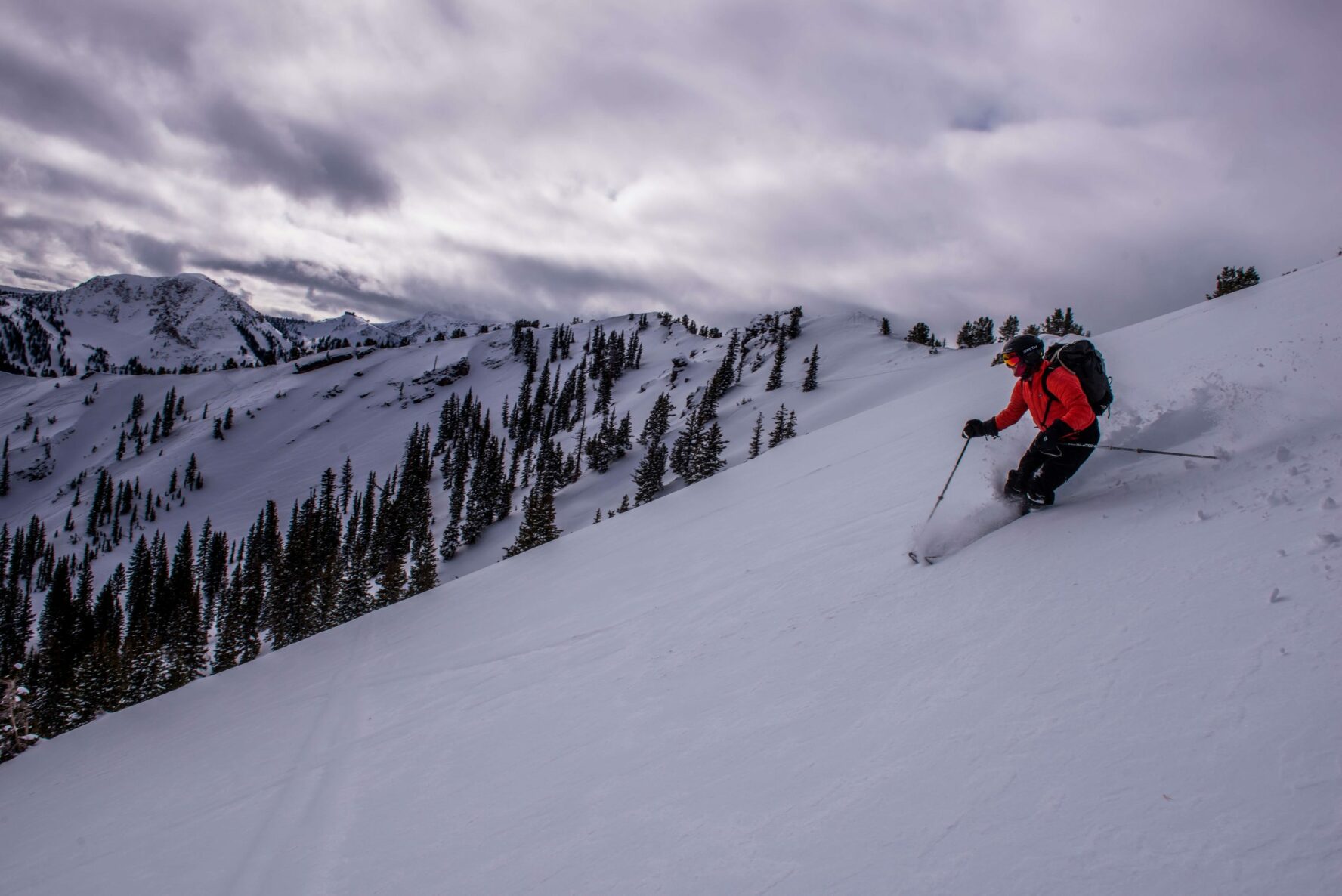Backcountry skiing Alta, Utah