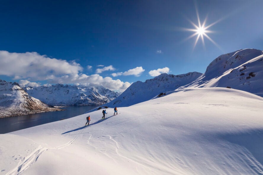 Backcountry skiing also offers plenty of mellow terrain for new skiers to explore. 